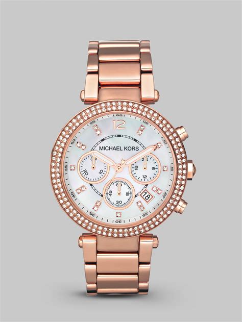 michael kors ladies mother of pearl watch